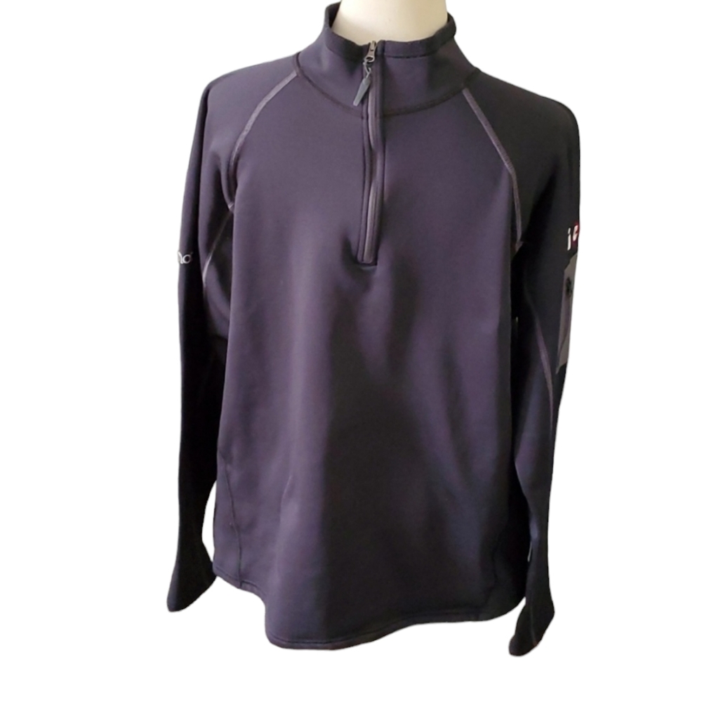 Marmot black gray 1/4 zip pullover size L